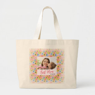 Grand Tote Bag Bonne fête des mères, Meilleure maman jamais