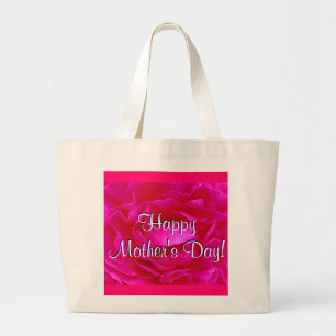 Grand Tote Bag Bonne fête des mères Rose rose
