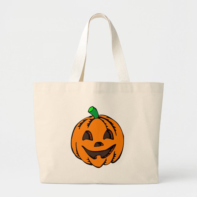 Grand Tote Bag Bonne Jack-o'-lantern (Devant)