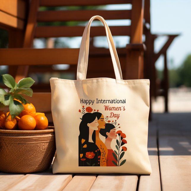 Grand Tote Bag Bonne Journée internationale de la femme (Créateur téléchargé)