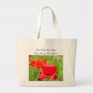 Grand Tote Bag Bonne nourriture bon vin bons amis bons moments