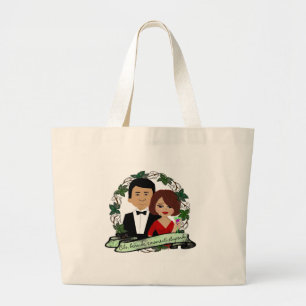 Grand Tote Bag Bons couples de temps de bonne nourriture