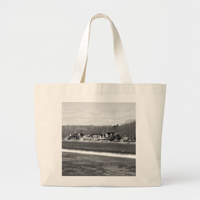 Grand Tote Bag Boouse Row hiver b/w (Devant)