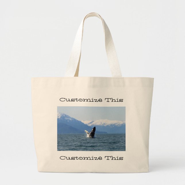 Grand Tote Bag Bosse sur la surface ; Personnalisable (Devant)
