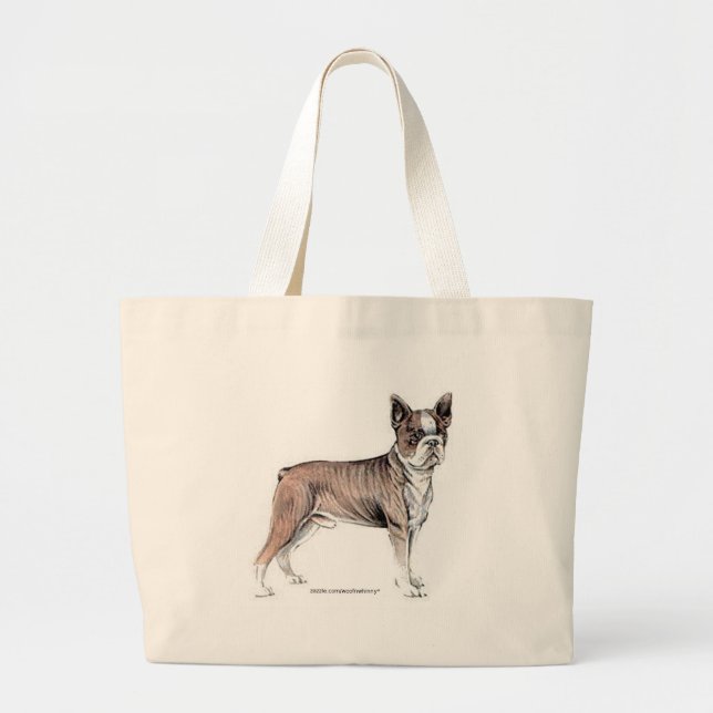Grand Tote Bag Boston Terrier (Devant)