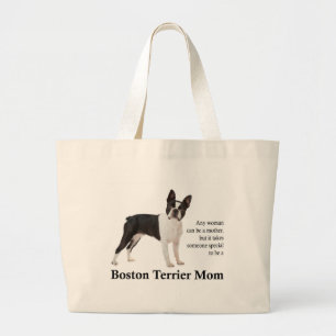 Grand Tote Bag Boston Terrier Maman Fourre-tout