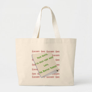 Grand Tote Bag Boston Terrier Naughty ou Nice