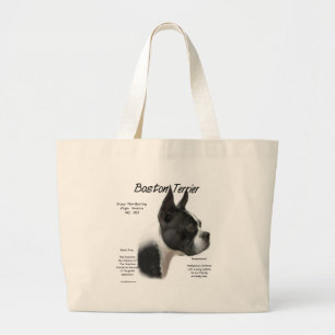 Grand Tote Bag Boston Terrier rencontre la race