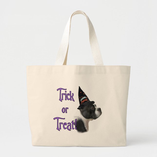 Grand Tote Bag Boston Terrier Trick (Devant)
