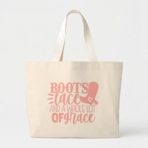 Grand Tote Bag Bottes de cowboy Danse en ligne Cowgirl Occidental