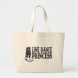 Grand Tote Bag Bottes de cowboy de danse en ligne musique country