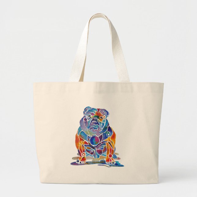 Grand Tote Bag Bouledogue anglais (Devant)