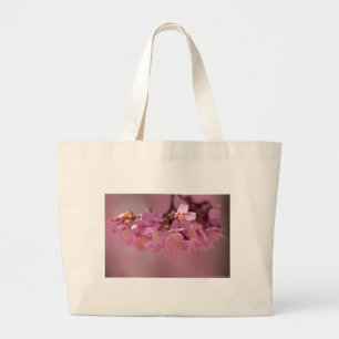 Grand Tote Bag Bouquet délicat de fleurs de cerisier Sakura rose