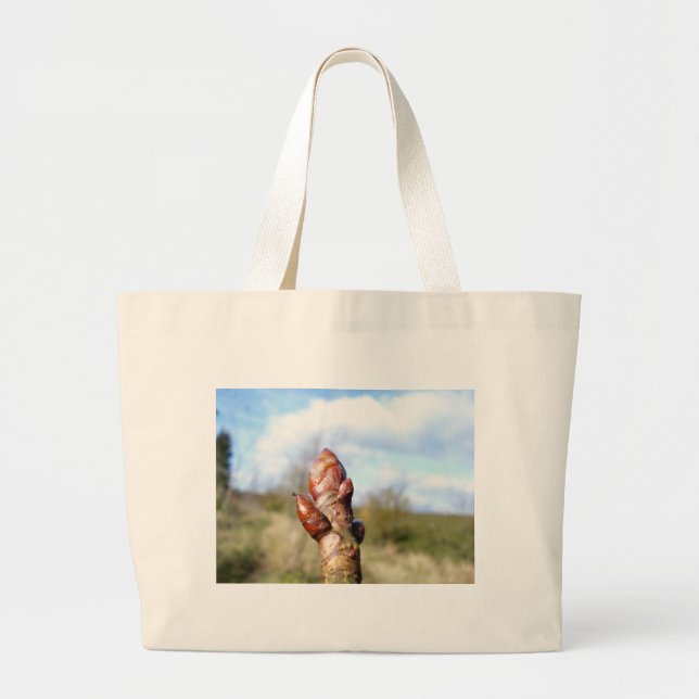 Grand Tote Bag bourgeon d'une noix de poitrine de cheval (Devant)