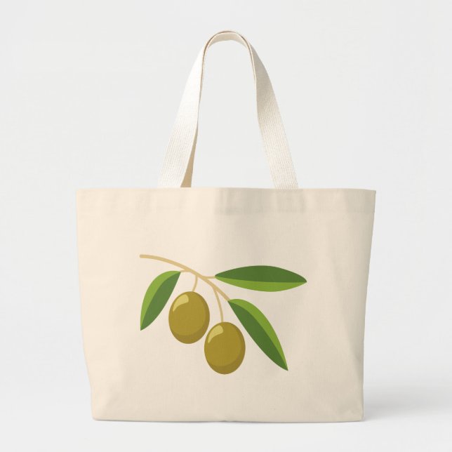 Grand Tote Bag Branche d'olive (Devant)