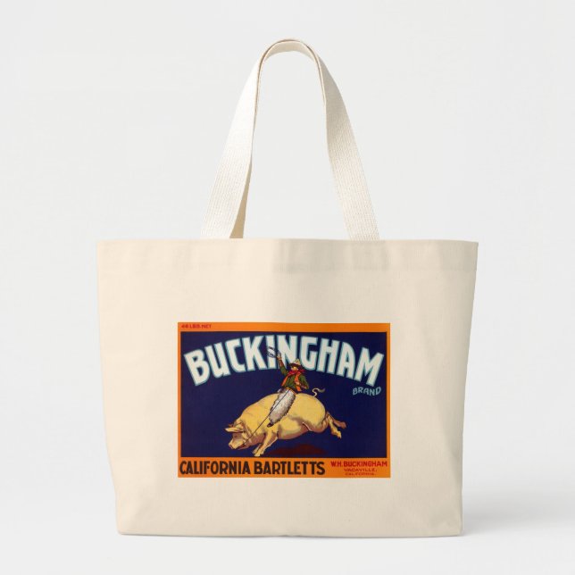Grand Tote Bag Brand de Buckingham California Bartletts (Devant)