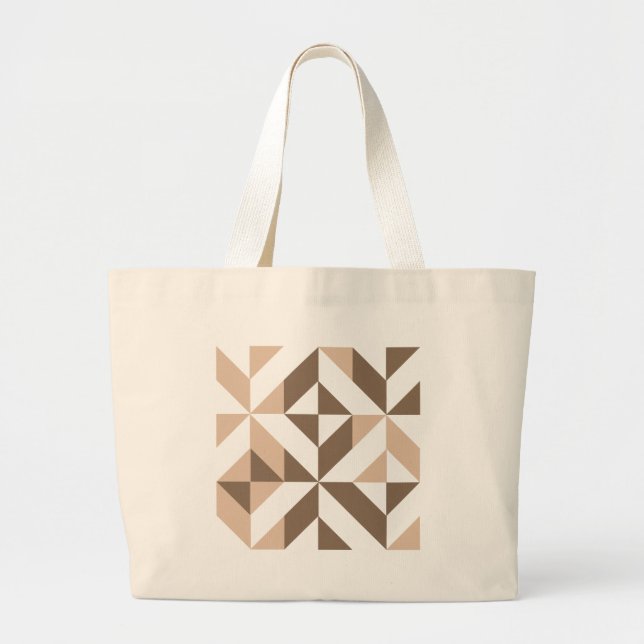 Grand Tote Bag Brevet de Brown Beige (Devant)
