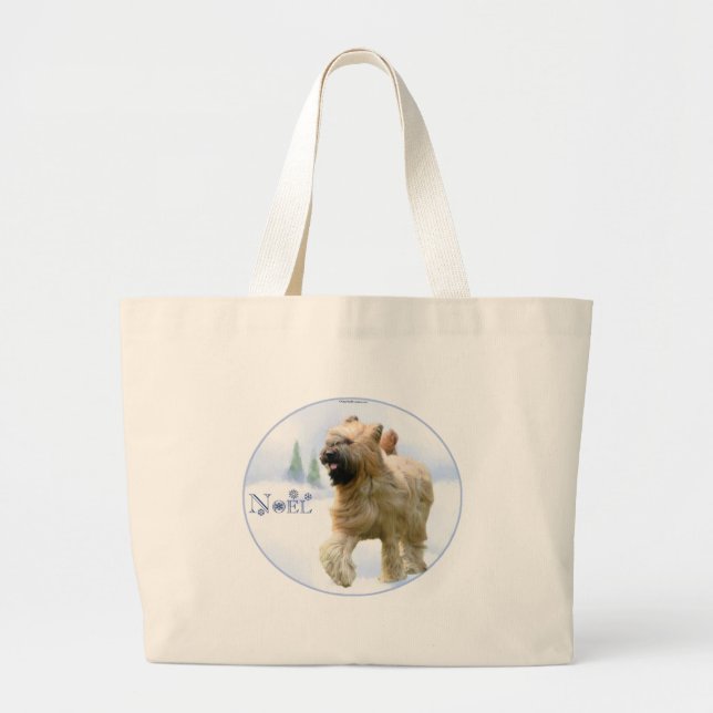 Grand Tote Bag Briard Noel (Devant)