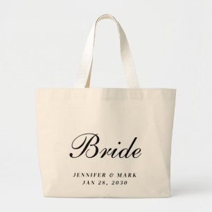 Grand Tote Bag Bride noir et blanc