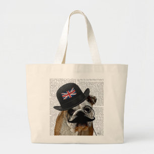 Grand Tote Bag British Bulldog et Bowler Casquette