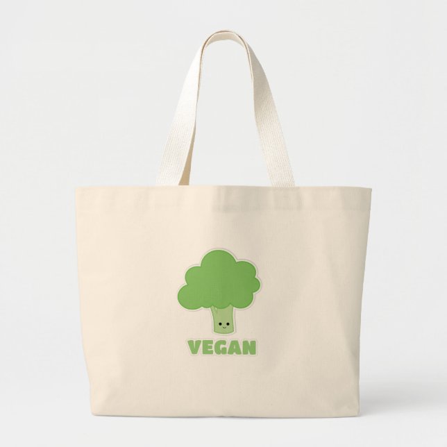 Grand Tote Bag Brocoli végétal (Devant)