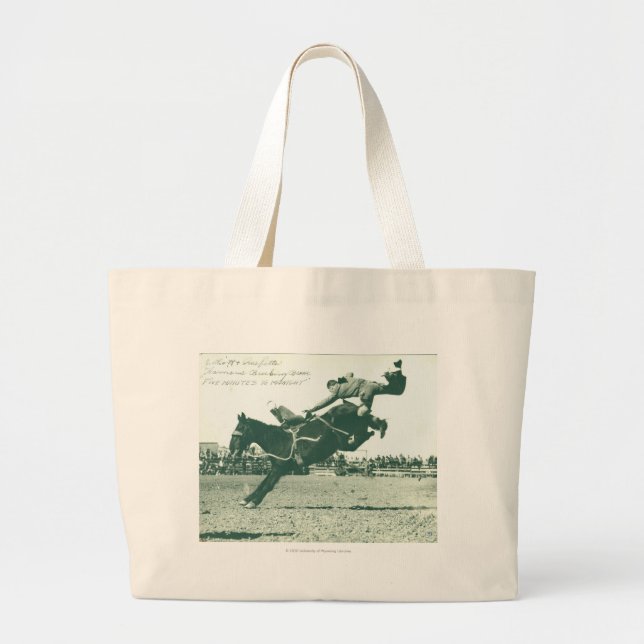 Grand Tote Bag Bronc s'opposant célèbre cinq minutes (Devant)