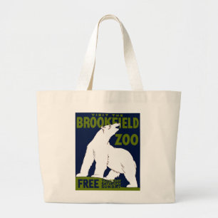 Grand Tote Bag Brookfield Zoo, Programme d'art fédéral Poster 193