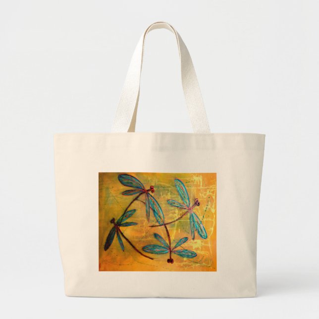 Grand Tote Bag Brouillard de libellule (Devant)