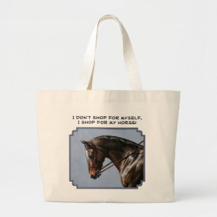 Grand Tote Bag Brown Bay Oldenburg Horse Portrait