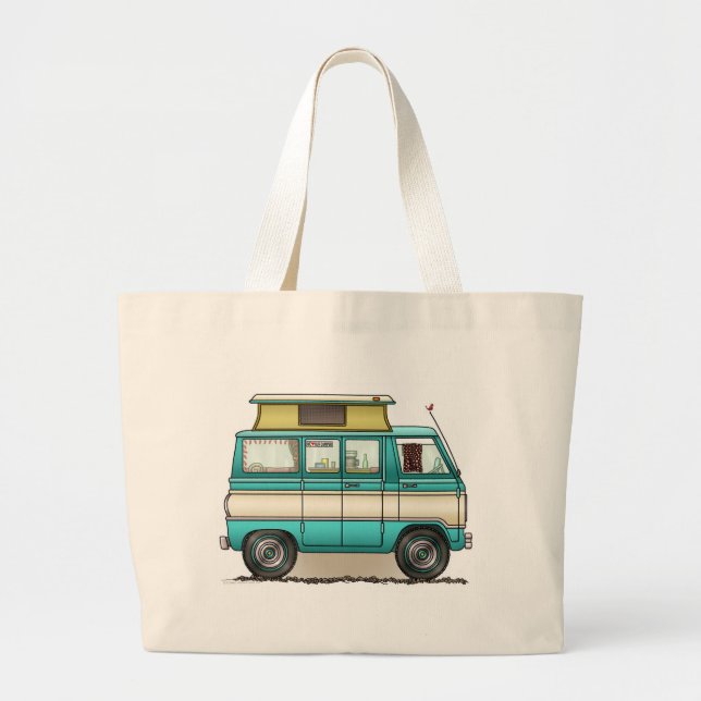 Grand Tote Bag Bruit Top Van Camper (Devant)