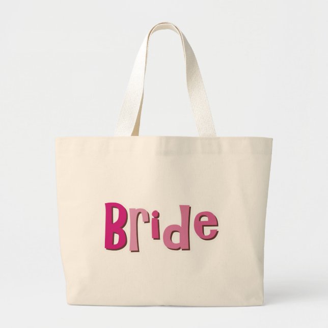 Grand Tote Bag Brun de rose de jeune mariée (Devant)
