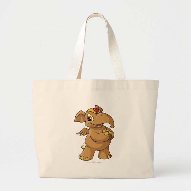 Grand Tote Bag Brun d'Elephante (Devant)