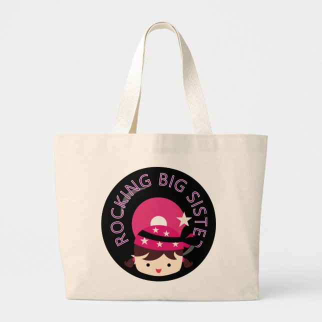 Grand Tote Bag Brunette Rocking Big Sister (Devant)