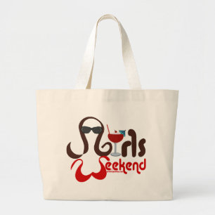 Grand Tote Bag Brunettes en Bikinis - Amusement du week-end fémi