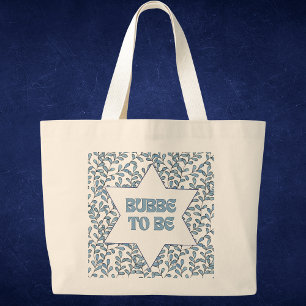 Grand Tote Bag "Bubbe to Be" Amusante Nouvelle grand-mère moderne