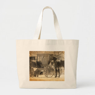 Grand Tote Bag Buggy Avant Le Cheval, Amish Ramenez Le Nouveau Ch
