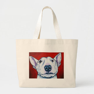 Grand Tote Bag Bull-terrier anglais blanc