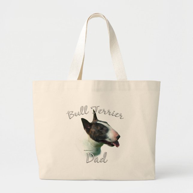 Grand Tote Bag Bull Terrier Papa 2 (Devant)