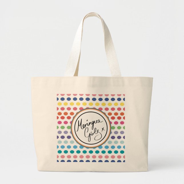 Grand Tote Bag Bulles d'arc-en-ciel pour MG (Devant)