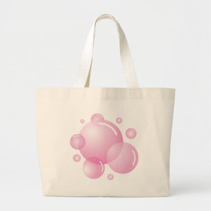 Grand Tote Bag Bulles de savon roses