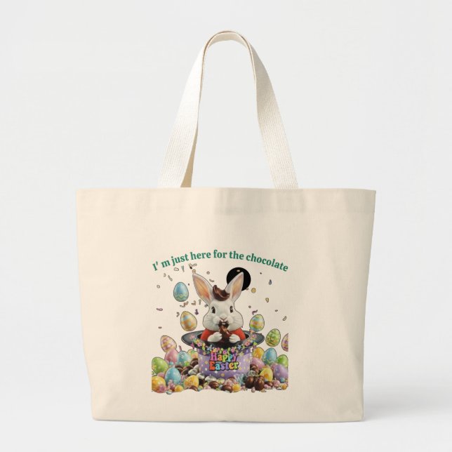 Grand Tote Bag Bunny Kisses and Chocolate wishes (Devant)
