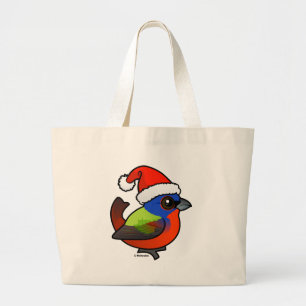 Grand Tote Bag Bunting peint père Noël