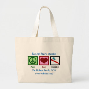 Grand Tote Bag Bureau fait sur commande de dentiste