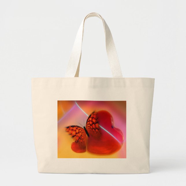 Grand Tote Bag Butterfly and Hearts (Devant)