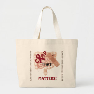Grand Tote Bag Ça Compte ! Soutenez la maladie de Hirschsprung