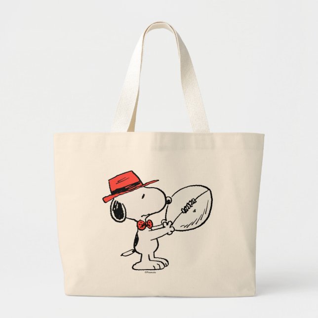 Grand Tote Bag cacahuètes | Coach Football Snoopy (Devant)