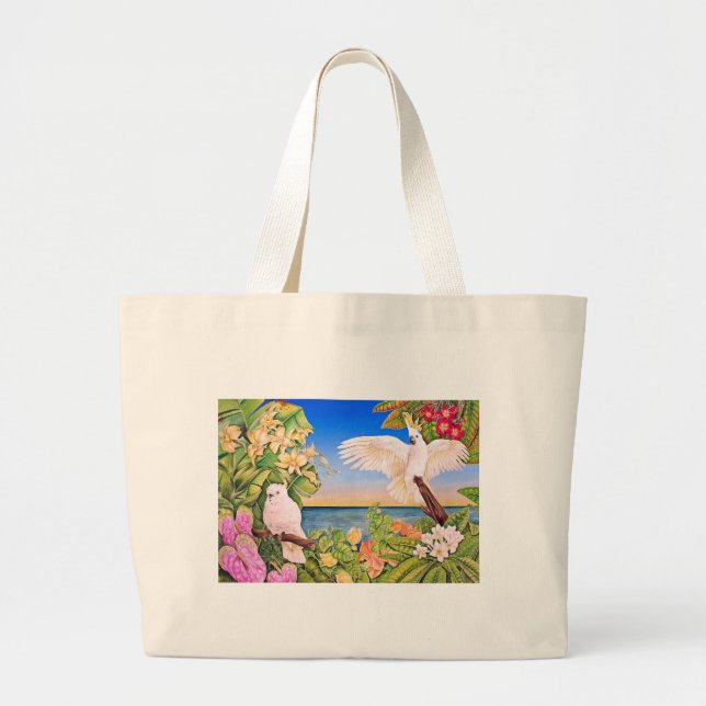 Grand Tote Bag cacatoès Sulfer-crêtés (Devant)