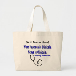 Grand Tote Bag Cadeau clinique d'instructeur d'élève-infirmièr