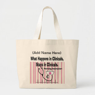 Grand Tote Bag Cadeau clinique d'instructeur d'élève-infirmièr