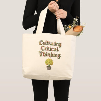 Grand Tote Bag Cadeau de professeur des écoles en fleurs pastel d